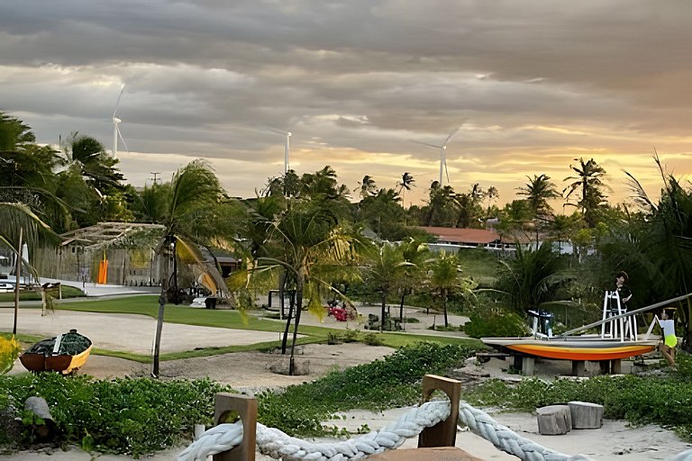 Casa Nossa Taiba onde familia e amigos vivem juntos.