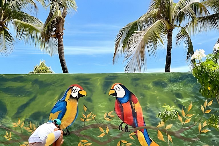 Casa Nossa Taiba onde familia e amigos vivem juntos.