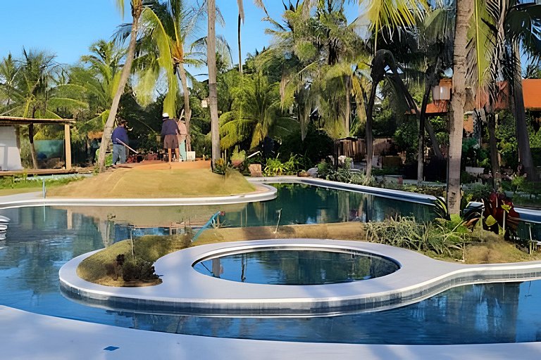 Casa Nossa Taiba onde familia e amigos vivem juntos.