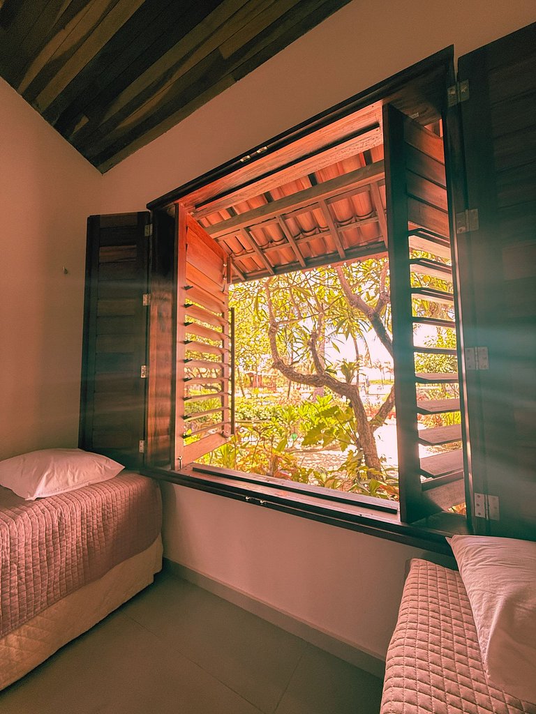 Suite Jasmim a natureza é parte da decoração